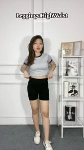 Onefashionmall celana pendek wanita dewasa Lejing Import Tebal Sepaha Sport Short Stretch High Waist Hotpants Mini POP Pants CW004