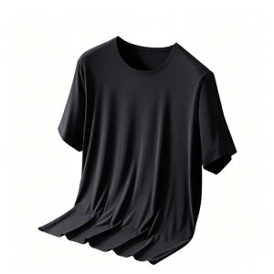 Plus-Size plus Size Cool Feeling Ice Silk Short Sleeve T-shirt Mens Summer Thin Loose Quick-Drying Tops Seamless Half Sleeve