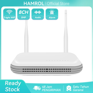 Hamrol Wireless NVR 10CH 5MP CCTV WiFi NVR Network Video Recorder Email Alart untuk Kamera WiFi Aplikasi ICSEE