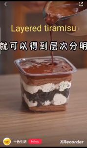 10pcs plastic packaging mousse cup tiramisu cup containers with labels