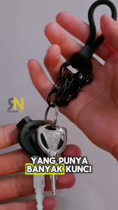 Short Lanyard Keychain Plus 5 Pcs Carabiner Serbaguna Camping Hiking