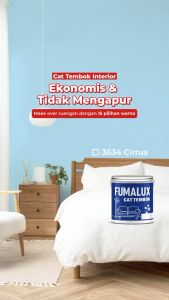 CAT TEMBOK FUMALUX INTERIOR SUPER WHITE 1111 PUTIH 5KG BAGUS & EKONOMIS