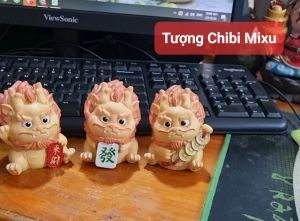 Tượng Rồng Vàng Phong Thủy Chibi Mixu 7.5cm - Quà Tặng Trang Trí Cửa Sổ/Phòng Ngủ