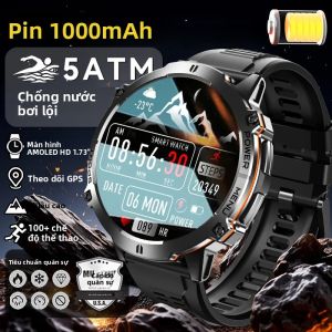 Đồng Hồ Thông Minh Quân Sự TANK X3 Pin 1000mAh Chống Nước 5ATM GPS La Bàn Gọi Bluetooth Màn Hình AMOLED HD Dành Cho Nam Giới Thể Thao