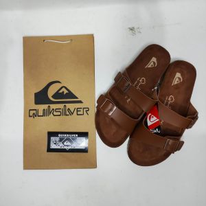 Sandal Tali Casual Wanita Sandal Strap Quiks1lver Coklat Muda Jepit Tali 1 Tali 2 Harian Anti Slip Birken Kulit Sintetis Ootd Fashion Liburan