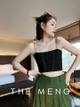 the Meng Comfortable Four-Sided Elasticity Women's Summer Vest with Chest Pad Elegant Thin Strap Nylon Spandex Blend Casual Wear. 