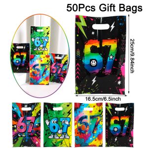 Nhiều Màu Sắc Graffiti Splash Sơn Túi Quà Tặng 10/20/50 Bộ Nhựa Chủ Đề Bọc Dành Cho Trẻ Em Thanh Thiếu Niên Sinh Nhật Tiếp Liệu