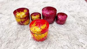 Bộ 2 Hủ trà sơn mài thích hợp đựng trà bánh kẹo  trang trí làm quà tặng...
