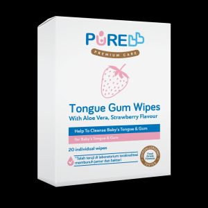 Pure bb tongue gum wipes 20 sheets pembersih lidah dan gusi bayi origila dan strawberry