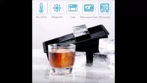 Premium Silicone Ice Cube Tray Set - Molds 8 Large Square Ice Cubes Ice Mold Freezer Tray 2inch cubes for Whiskey Bourbon Spirits & Liquor Drinks BPA-Free Silicone Ice Maker Resin Mold bar drinks pitchers punch  Freeze juice coffee sauce soup