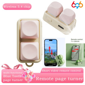 New Keypad Dual Button E-book Page Turner For Tablet Mobile Phone Blue Tooth Remote Control Swipe Short Videos For Android/IOS