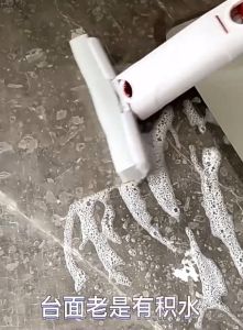 Portable Self-Squeeze Sponge Short Mop Mini Lazy Hand Wash-Free Strong Absorbent Mop 160° Adjustable for Cleaning Every Corner