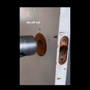 BHQ Door Lock Installation Kit Door Hole Drilling Saw Set with Guide Template Wooden Door Knob Fitting Tool