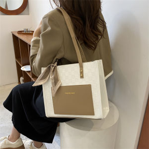 Large Capacity Textured Tote Womens 2023 Spring/Summer New Arrival Western Style Fancy Shoulder Bag Easiest for Match Internet Celebrity Tote Bag
