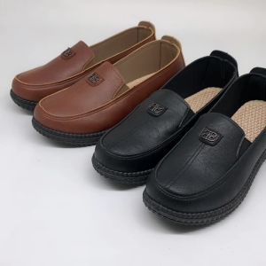 QINGSHUI Sepatu pantofel wanita berkualitas tinggi: Sepatu flat slip-on kasual wanita dan sepatu jalan wanita yang nyaman
