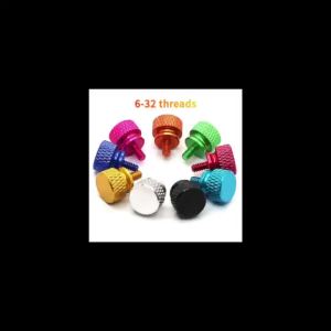 10pcs Colorful Aluminum Alloy M3.5*6.5mm Step Thumb Screw PC Case Side Panel Screw Knurled Hand Screws Anodized 10 Colors