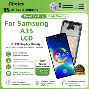 6.6" OLED For Samsung A35 5G LCD Display With Frame SM-A356E Touch Screen Digitizer Assembly for Samsung SM-A356B/DS LCD Replace