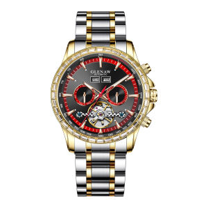 Đồng Hồ Cơ Khí Cao Cấp Dành Cho Nam Glenaw Tự Động Lên Dây Cót Chống Nước Dây Thép Không Gỉ Thời Trang Đa Chức Năng Kiểu Dáng Lặn.