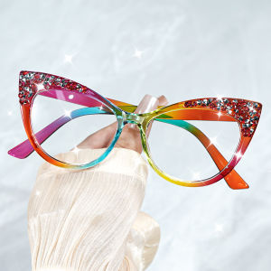Chic Retro Cat-Eye Glasses for Women Men Full Frame Fashion Glasses Decorative Daily Wear