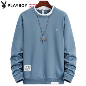 เสื้อสเวตเตอร์ชิ้นเดียวสำหรับผู้ชาย สุดยอดแฟชั่นฤดูใบไม้ ร่วง เสื้อแขนยาว หลวมลำลองดีไซน์