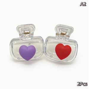 【M】2Pcs Heart Toothbrush Clip Portable Travel Dustproof Toothbrush Head Cover Storage Box Toothbrush Protective Cap