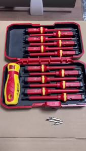 13/9 PCS 1000V Insulated Screwdriver Set S2 Steel Magnetic Tips PP+TPR Grip for Electrician Repair Tools Kit & Industrial Use