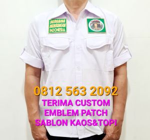Logo PPP BARU dan LAMA Kemeja Tactical PDL Army S - 5XL BONUS FREE 5 Emblem Patch Prepet Perekat Velkro