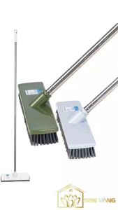 Chổi cước cán dài 130cm nhựa VIỆT NHẬT - Cán inox cọ sàn chà rong rêu quét nước nhà tắm - 9502