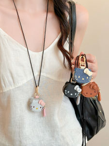 Cute Kt Cat Pendant Necklace Womens Long Hanging Neck Sweater Chain Sweet Bag Keychain Pendant Accessories Korean Style Fashion Jewelry