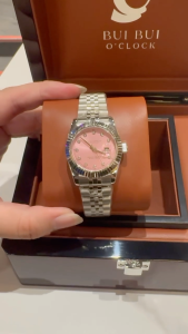 Bui Bui O’Clock Blush | Pink Dial Ladies Classic Watch with Premium Wood Box