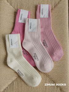 Retro Couple Cotton Mid-Calf Socks: Comfortable & Stylish Home Leisure Socks