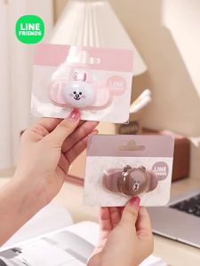 100% Authentic Line Friends Cable Manager Desktop Data Cable Storage Clip Household Storage and Organization Cable Clip Holder Anti-break Anti-damage Universal Shockproof Full Protection LFB286