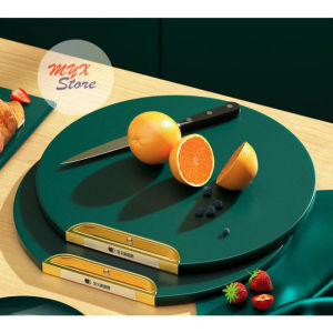 MYX Store Talenan Dapur PE Anti Jamur Bakteri Cutting Board Bulat Hijau PREMIUM TEBAL IMPORT MYX STORE