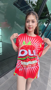 เสื้อพิมพ์ลาย เสื้อกีฬา ลายโอเล่ งานจริงสวย สีสด คมชัด หนา145g นุ่ม ลื่น ใส่สบาย รับประกัน