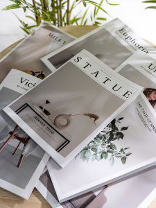 INS Internet Celebrity Magazine Photo Props English Book Photography Photography Background Sample Room Soft Decoration Fashion Book Ornaments
