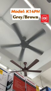 KDK Ryou Series Ceiling Fan K14RH with Remote Control 4-Blade DC Motor 5-Speed Energy-Saving - 56"/140cm - 3 Year Warranty