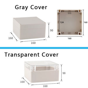 F-type Grey/Clear Cover ABS New Waterproof Junction Box Plastic Housing IIP67 Outdoor Electronic Safe Monitor Power Button Box