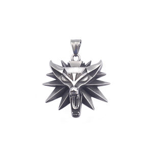 Vintage Punk Wolf Head Pendant Necklace For Men Boys Hip Hop Biker Jewelry Geralt of Rivia Slavic Viking Necklaces Dropshipping