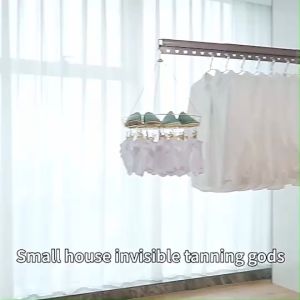 ราวตากผ้า แบบติดผนัง พับเก็บได้ ประหยัดพื้นที่ หมุนได้ สําหรับแขวนเสื้อผ้า ระเบียง ห้องซักรีด รองรับน้ำหนักได้เยอะ