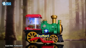 Electric Spray Steam Train Toy Moving Locomotive w/ Music Light Effect & Water Mist Feature Gift for Kids