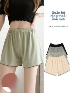 MiiOW | Quần an toàn mùa hè mỏng bằng lụa băng rộng rãi cho nữ Quần áo mặc ở nhà Quần đùi ngắn thoáng khí cỡ lớn