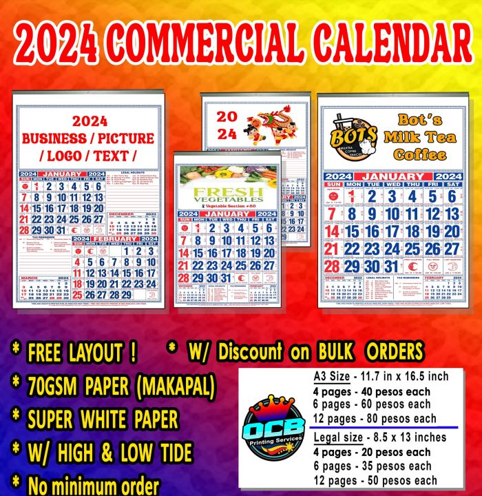 COMMERCIAL CALENDAR 2024 Lazada PH