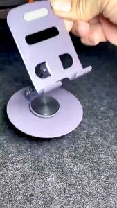 Giá đỡ điện thoại để bàn chất liệu kim loại siêu mỏng trục xoay 360° gấp gọn tiện dụng