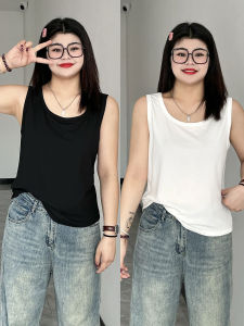 Cỡ Lớn Nữ Dệt Kim Màu Trơn Không Dây  Áo Hai Dây Mùa Hè Thon Gọn Áo Khoác Ngoài Lớp Nền Áo Dành Cho Nữ Có Ngực Đầy Đủ