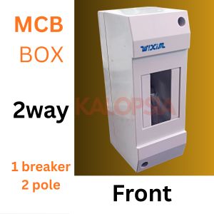 MCB Plastic Box 2way for 1 miniature breaker 2pole