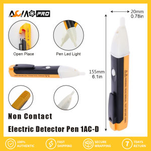 AumoPro 1 Chiếc Bút Phát Hiện Máy Dò Điện Không Tiếp Xúc Bút Kiểm Tra Điện Áp Bút Kiểm Tra Dòng Null Trực Tiếp Máy Hiển Thị Đèn Nền LED Cảm Biến Phát Hiện Cảnh Báo AC Volt Tại Nhà 90 ~ 1000V