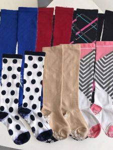 Anti-Slip Long Tube Yoga Socks Womens Functional Sports Running over Knee Micro Pressure Ladies Socks Fitness Fans Supplies