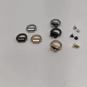 D-Ring Bag Side Clip Buckles Screw Handbag Chain Bags Connector Bag Strap Belt Hanger DIY Hardware Handbag Buckle Accessories