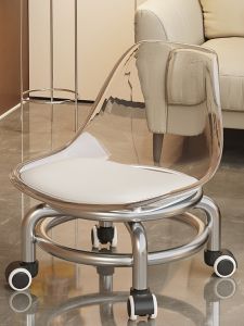 Stool on Wheels 2025 สไตล์โมเดิร์นแบบย้ายได้ สวมง่าย ที่นั่งเล็กสำหรับเด็ก ที่นั่งโซฟาในห้องนั่งเล่น