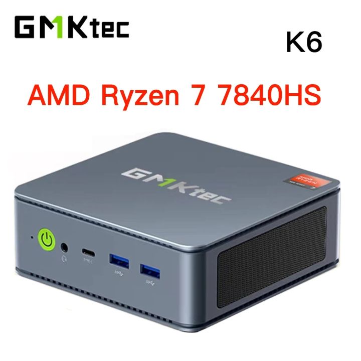 GMKtec R7 K6 AMD 7840HS DDR5คอมพิวเตอร์ขนาดเล็ก5600MHz PCIE 4.0 NVME ...